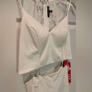 Two piece boho bridal dress